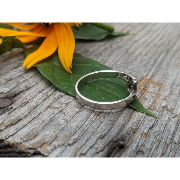 Vintage Sterling Greek Key Ring - Picture 3 of 10